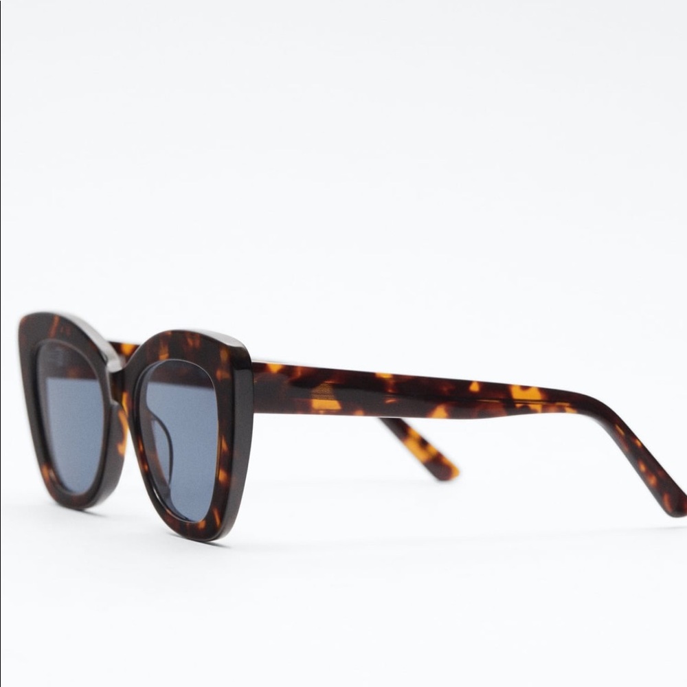 Zara Acetate Tortoiseshell Effect Sunglasses - image 5